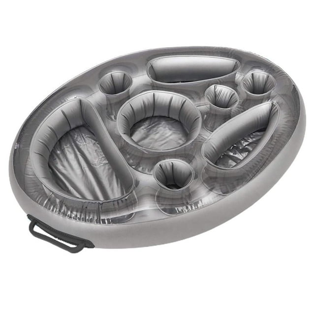 Bandeja enfriadora de bebidas, cubo portátil para fiesta de verano, soporte para bebidas flotante inflable, soporte para vasos para fiesta de verano, funcionamiento suave
