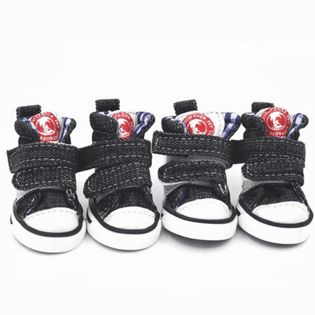 Dog Shoes Sneaker Pet Velcro Canvas Shoes Chihuahua Puppy Nonslip Boots Sport Anti-Slip Paw Protector
