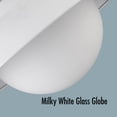thumbnail image 4 of Claxy White Dome Semi Flush Mount Ceiling Light with Globe Milk Glass Shade, 4 of 7