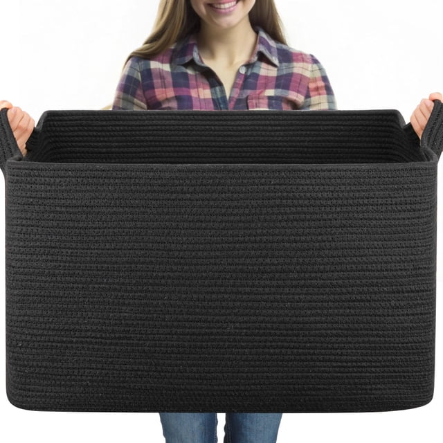 Cesta de almacenamiento OIASKET extra grande de 95 L para mantas y juguetes