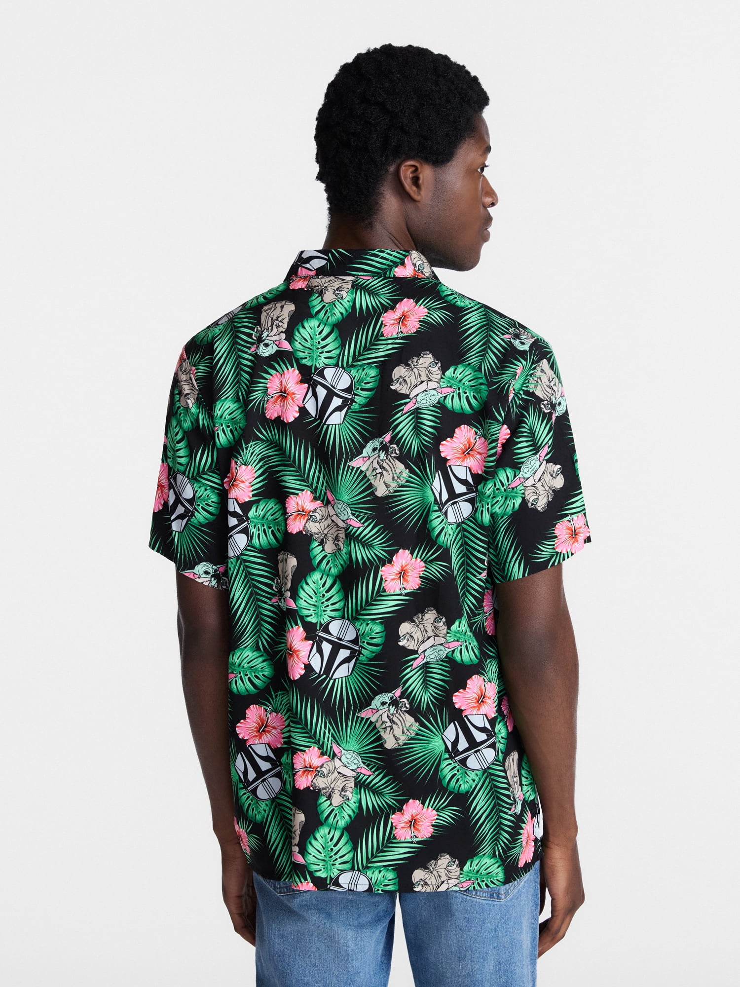 Star Wars The Mandalorian Men's and Big Men's Button Shirt, Sizes XS-5XL