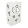 LumaBase Plastic Luminaria Bags Candle Holder BAg - 12 Count (Hearts)