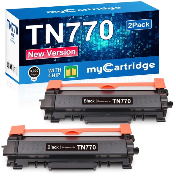 TN770 TN-770 Toner 2 Pack Replacement for tn770 Toner for Brother Printer Compatible with Brother HL-L2370DW L2370DWXL MFC-L2750DW L2750DWXL Toner