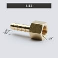 thumbnail image 2 of U.S. Solid 3/8 in Barb x 1/4 in FNPT Brass Hose Barbed Fitting with 3 Clamps Pack of 3, 2 of 8