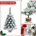 thumbnail image 6 of Taicans Artificial Christmas Tree Mini Snow Flocked Green Tabletop Xmas Tree 23.6in with Wooden Base for Home Decor,Small Christmas Tree for Desk,Holiday Decorations, 6 of 6