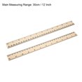thumbnail image 2 of Regla de Madera de 30cm 12 Pulgadas 2 Escalas Paquete de 30 Reglas de Medir de Madera, 2 of 5