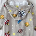 thumbnail image 5 of WAYUTE Boys Flannel Hooded Rocket Astronaut Print Soft Fuzzy Bathrobe for Kids Warm Sleepwear Robe for Toddler Kids Casual Holiday, 5 of 6