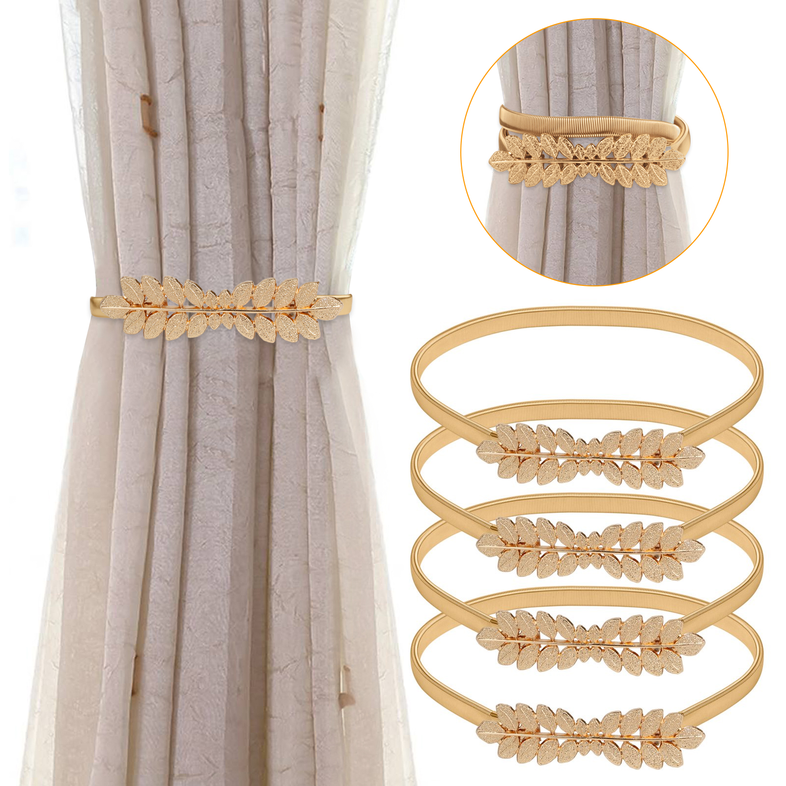 4pcs Alloy Window Curtain Tiebacks, EEEkit Window Drape Upgrade