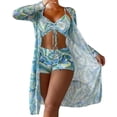 thumbnail image 1 of Juego De Traje De Baño Bikini Para Mujer Con Abrigo 3 Piezas, 1 of 7