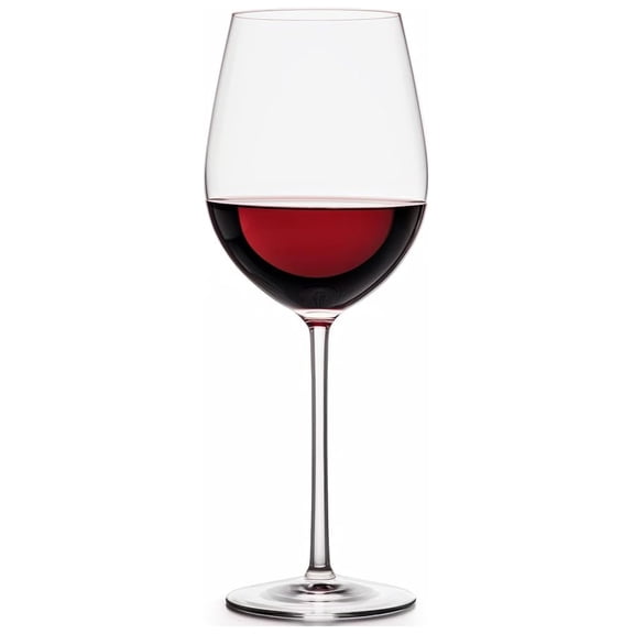 European-Made All-Purpose Wine Glasses | Set of 4 | Sheer Rim | 100% Lead-Free Crystal | 15.5 Fl. Oz. | Perfect for White Wine & Red Wine | Dishwasher-Safe