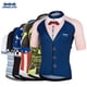 thumbnail image 2 of Maillot de ciclismo KEMALOCE de manga corta azul y negro para hombre, ropa de ciclismo de poliéster 2024, maillot de ciclismo para exteriores de secado rápido de verano, 2 of 5