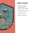 thumbnail image 3 of Panama City Beach, Florida, Gulf World Marine Park, Dolphins, Contour Birch Wood Wall Sign (6x9 Rustic Home Decor, Ready to Hang Art), 3 of 5
