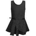 thumbnail image 4 of WIBACKER 3-10Y Kid Girls Sparkly Dance Leotard with Skirt Hi-Low Shiny Ballet Dance Dresses Gymnastics Suit, 4 of 9