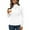White, variant on Ribbed Knit Mock Turtleneck Sweaters Women's Long Sleeve, Slim Fit Basic Fall Casual Top White XL