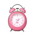 thumbnail image 1 of Reloj despertador con estampado de tomate rosa, doble campana, que no hace tictac, 1 of 1