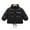 Black, variant on Esaierr Toddler Kids Girls Boys Winter Down Cotton Coats Solid Color Cotton Jacket Stand-Up Short Outerwear Warm Down Jacket Tops for 1-10 Years