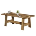 thumbnail image 4 of Tribesigns 6 ft Rectangle Conference Table, 70.47" W x 31.1" D x 29.53" H Meeting Table for Conference Room, Office Desk for 6-8 People, Rustic Brown, 4 of 10
