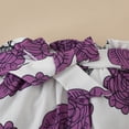 thumbnail image 3 of WIBACKER Tiny Cutey Newborn Baby Girl Summer Outfits Set Ruffle Short Sleeve Romper and Floral Shorts with Headband, 3 of 10
