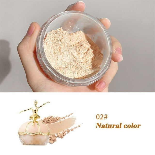 Women Ballet Makeup Powder Finishing with Skin Filter Oil Control Large Capacity 2# Natural