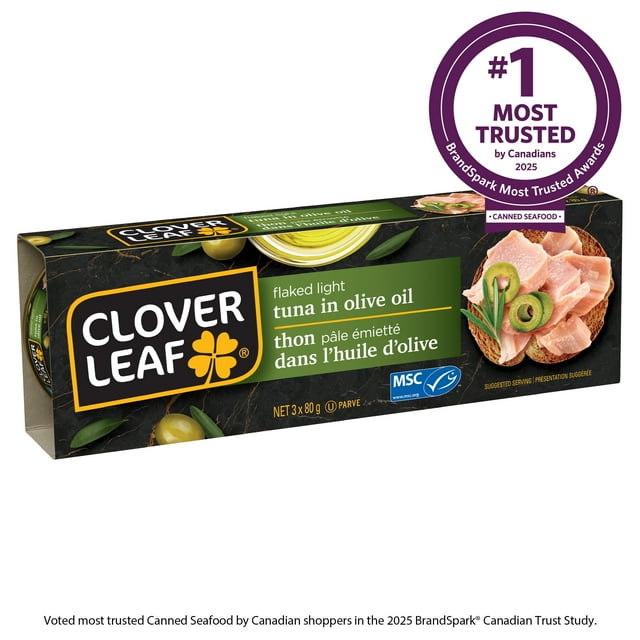 Clover Leaf Flaked Light Tuna in Olive Oil 3 cans