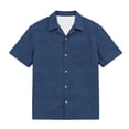 thumbnail image 5 of SERTG Boys Hawaiian Print Short Sleeve Shirt Turndown Collar Button Down Casual Top For Boys 3-15 Years Old Summer Fashion Shirt, 5 of 8