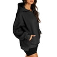 thumbnail image 2 of Pxxlle Womens Hoodie Sweatshirts Trendy Camo Graphic Hoodies Oversized Long Sleeve Hooded Pullover Tops Fall Winter Loose Fit Sweatshirt with Pockets Black M, 2 of 8