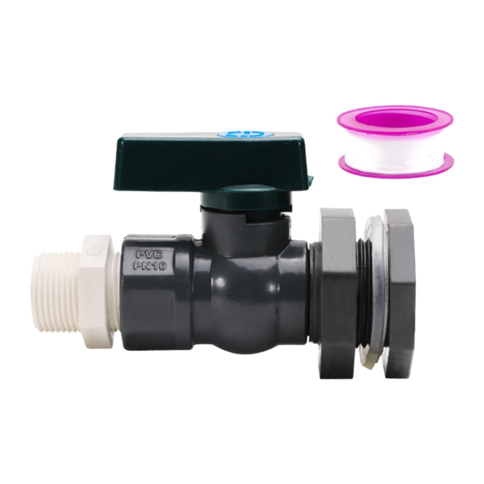 MAGIDEAL 6x3/4inch PVC Water Container Rain Barrel Spigot for Garden Barrel Pools Tubs With White Silk