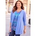 thumbnail image 3 of Catherines Women's Plus Size Shadow Stripe Cardigan, 3 of 6
