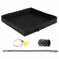thumbnail image 2 of Plato de ducha plegable y portátil para camping con manguera de desagüe, fabricado en PVC, de fácil instalación. Ideal para caravanas, camping y masco Negro 86cmx86cmx13cm, 2 of 9