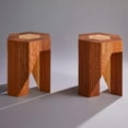 thumbnail image 4 of Yosegi Wood Stool Pair - Japanese Craftsmanship, 4 of 10