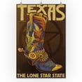 thumbnail image 2 of Texas, Boot and Star (24x36 Giclee Gallery Art Print, Vivid Textured Wall Decor), 2 of 3