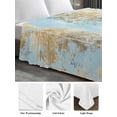 thumbnail image 6 of Contemporary Yellow Blue Tree Full Size Flat Sheet, Wrinkleproof & Fadeproof Cooling Flat Bed Sheet Only, Abstract Art Oil Paiting Breathable Soft Bedding Top Sheets 81 x 96 Inches, 6 of 8