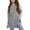 Gray, variant on Kids Girls Preppy Crew Neck Breathable Long Sleeve Summer Solid Color Tunic Tops Purple 150