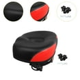 thumbnail image 6 of yotijay Bike Saddle Soft Cushion PU Leather Water Resistant Breathable Bicycling Comfort Black Red, 6 of 8