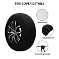 thumbnail image 2 of Bingfone Vintage Card Spare Tire Cover Weatherproof Universal Wheel Protectors for RV Camper Travel Trailer SUV Truck-15 inch, 2 of 8