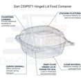 thumbnail image 3 of VeZee 5" Clamshell Clear Plastic Hinged Lid Containers (QTY 50), 3 of 6