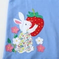 thumbnail image 3 of WIBACKER 2-7T Toddler Girl Short Sleeve Dress Rabbit Cotton Casual Applique Tunic Shirt Dresses, 3 of 7