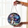 thumbnail image 2 of Happy New Year Beagle Family Cheer Winter Midnight Firework Stained Glass Suncatcher Beagles Dog Lover Gifts Idea Window Hanging Sign Decor - 02025, 2 of 5