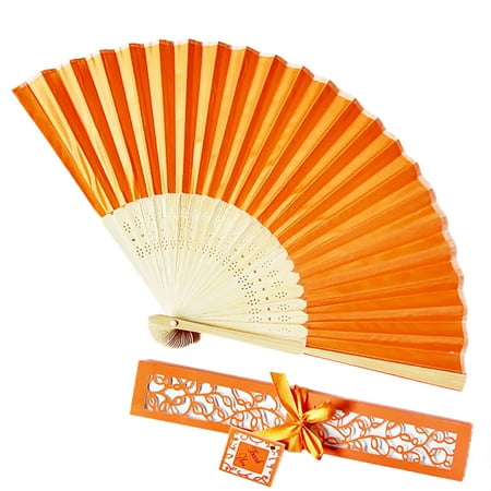 

Wedding Gift Box Gift Fan Tray Carton Couple Gift Solid Color Silk Fan