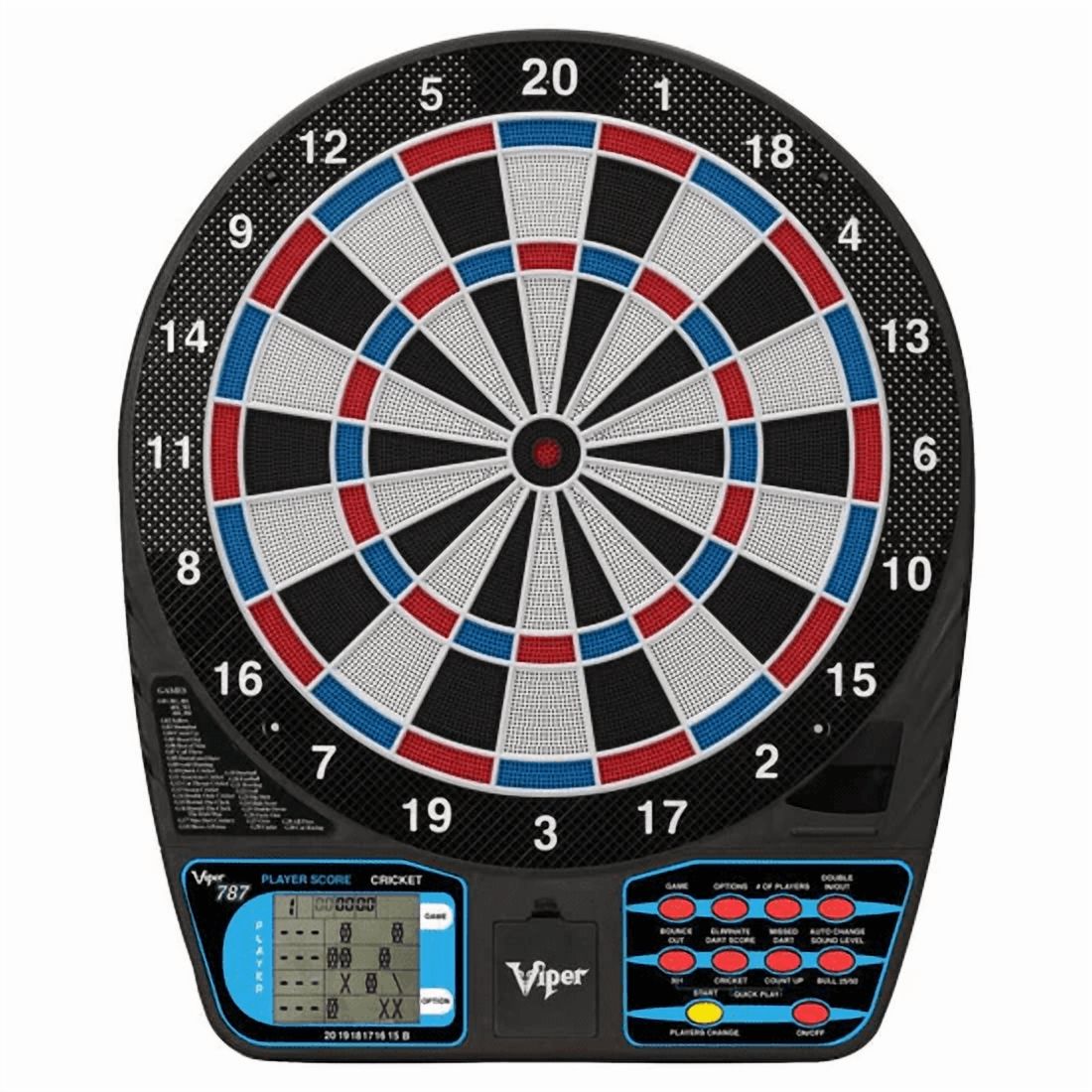 Viper Metropolitan Espresso Soft Tip Dartboard Cabinet and Viper 787 Electronic Dartboard