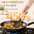 thumbnail image 2 of Astercook 2 Pack Silicone Cooking Spoons for Nonstick Cookware, Heat Resistant BPA-Free Spatula Spoon Set with Wood Handle & Built-in Spoon Rest, Kitchen Utensils for Stirring, Scooping, Serving, 2 of 9