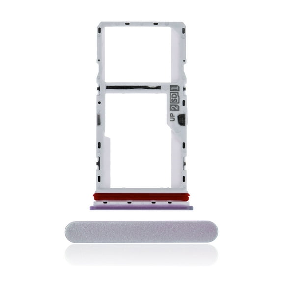 Replacement Dual Sim Card Tray Compatible For Motorola Moto G10 (XT2127-2 / 2021) (Iridescent Pearl)