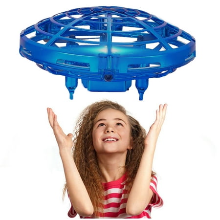 mini induction aircraft ufo flying ball toy 2019 Improved Toy with Infrared Sensor Auto-Avoid Obstacles 360°Rotating LED Light, Rechargeable Mini Quadcopter Hand Operated Drones for Boys or (Best Ultralight Aircraft 2019)