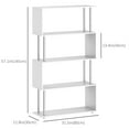 thumbnail image 3 of HOMCOM 5-Tiers Bookcase Z-Shape Storage Bookshelf Display with Metal Frame, 3 of 10