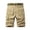 Khaki, variant on Fgnfyis Men's Summer Loose Casual Solid Color Cargo Shorts Mens Shorts Khaki 30