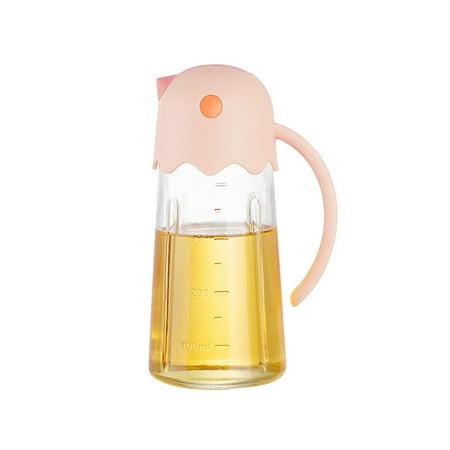 

Oil Dispenser Auto Flip Non-drip Glass Leak Proof Cute Bird Shape Condiment Container for Kitchen