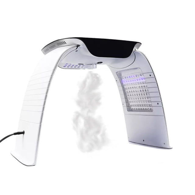 Luz LED Facial con Vaporizador Dreamy Skin 7 Colores Blanco Vapor Frío/Caliente Profesional0