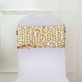 thumbnail image 2 of BalsaCircle 20 Matte Champagne 10" Big Payette Sequined Chair Sashes Events Catering, 2 of 8