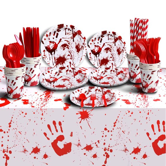 Zombie Party Supplies 161-Piece Set for 20 Guests Tableware & Decor