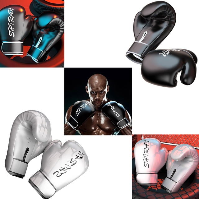 2 Pares De Entrenamiento De Boxeo Guantes De Muay Thai Bolsa De Cola guantes de boxeo